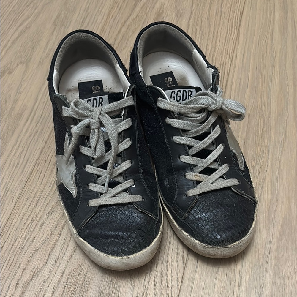 Golden Goose Black and White Sneakers